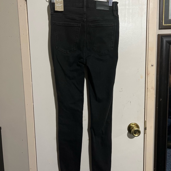 NWT Madewell black high rise skinny denim black jeans size 25 - Picture 2 of 9